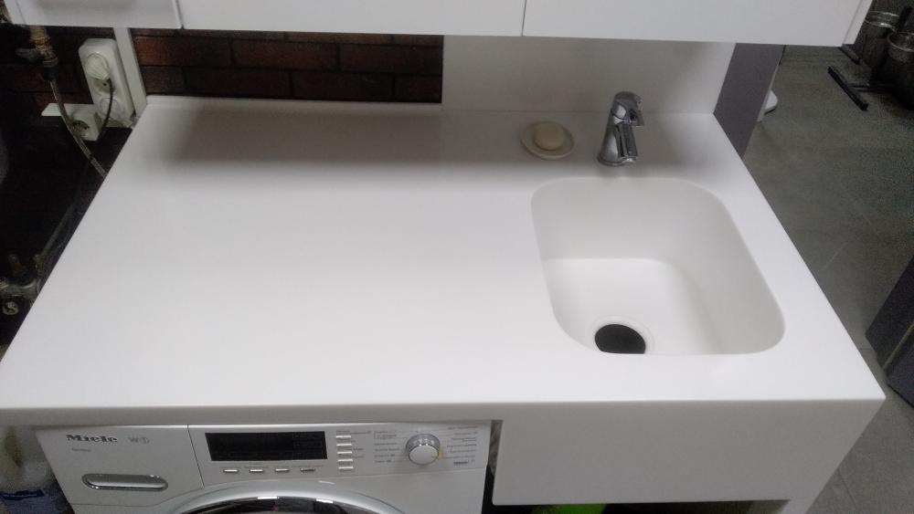Столешница в ванну, с ванной и подоконниками Grandex S-203